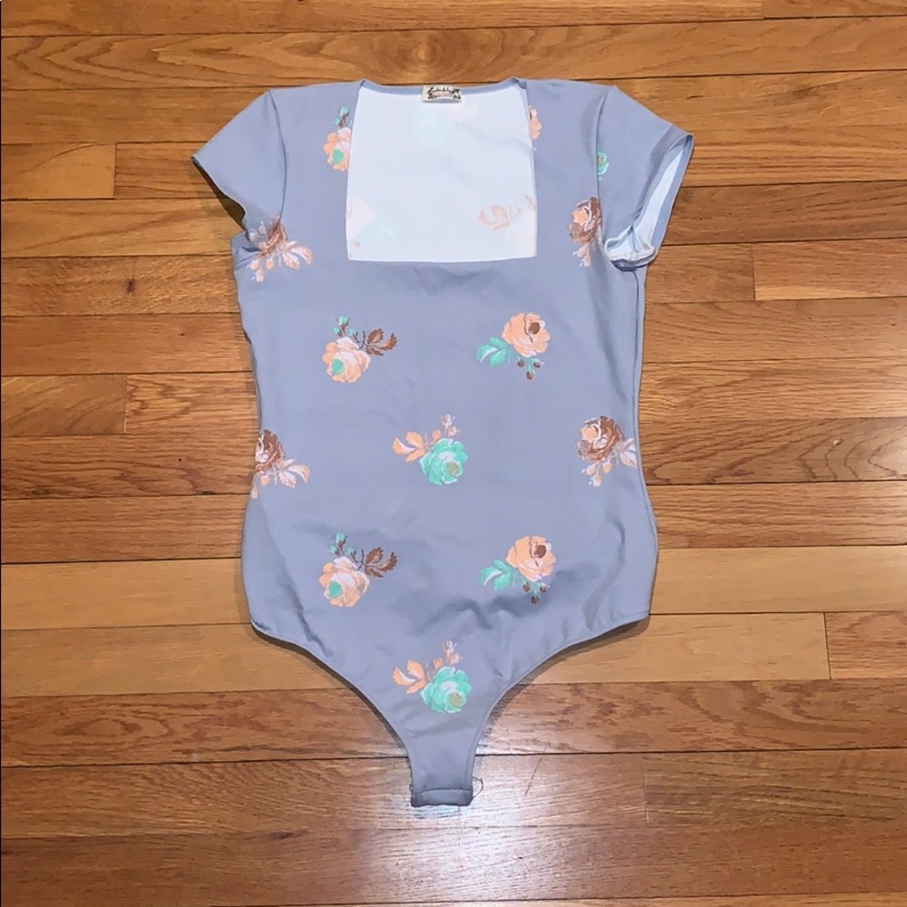 Free People Floral Body Suit
